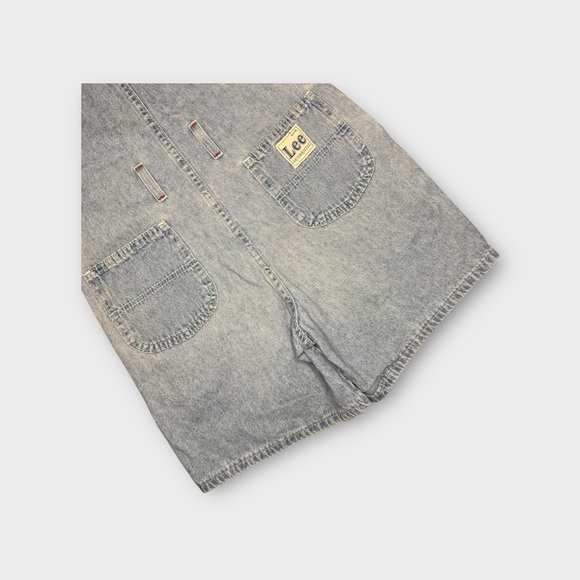 Lee Brand Vintage Light Wash Denim Shortall Overalls - Picture 6 of 9